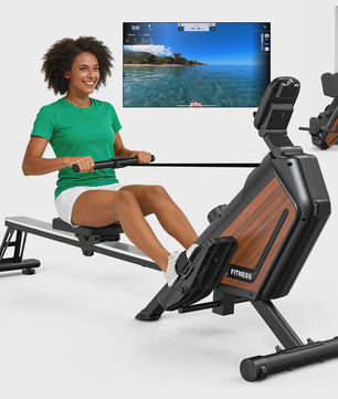 Inklapbare Roeitrainer MettleMatic: 16 Niveaus Magnetische Weerstand & LCD Monitor voor Thuis Cardio