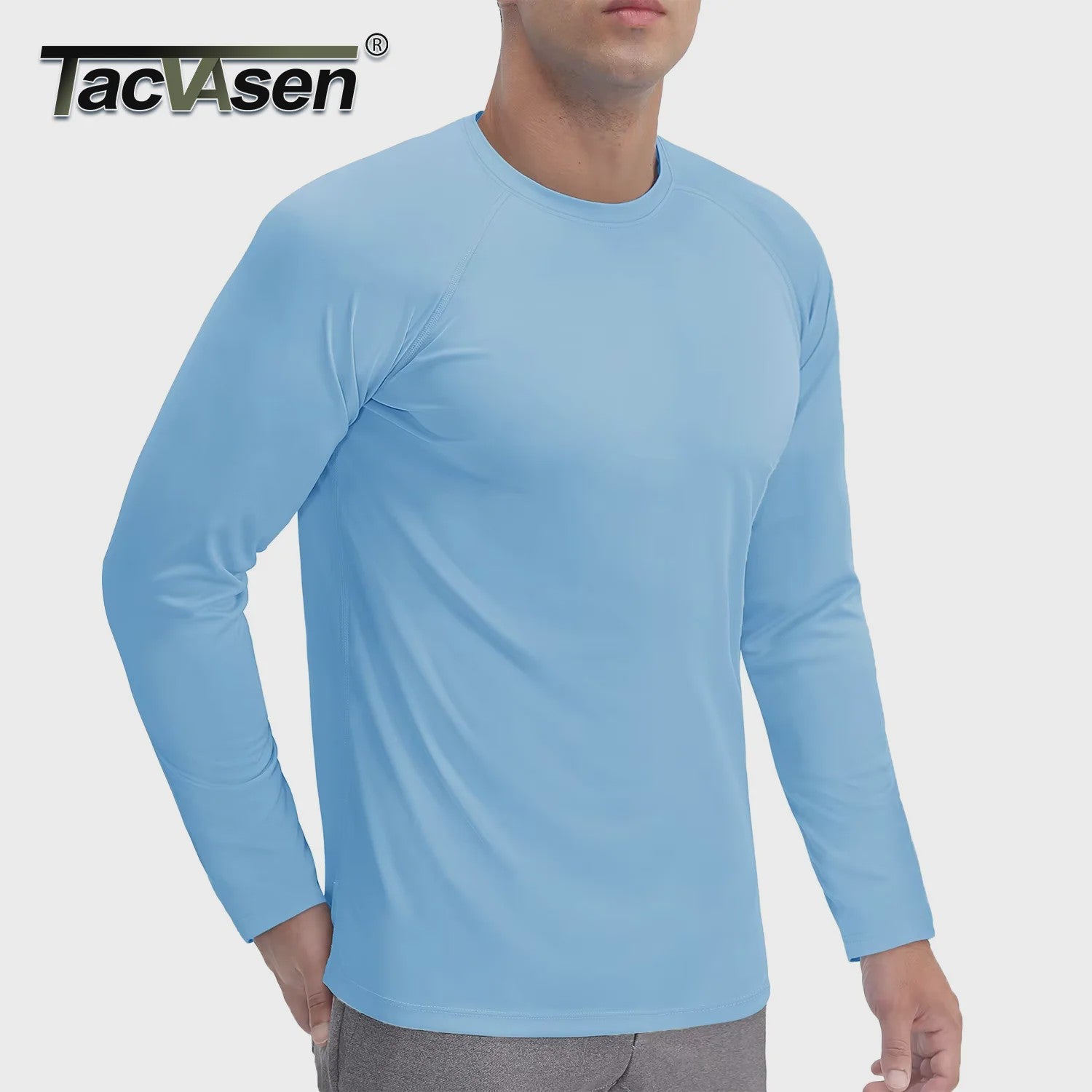 TACVASEN Heren UV-Bescherming T-shirt Lange Mouw - UPF 50+ Sneldrogend & Ademend