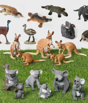 Realistische Australische Dieren Figuren Set: Koala, Kangoeroe, Emu & Meer
