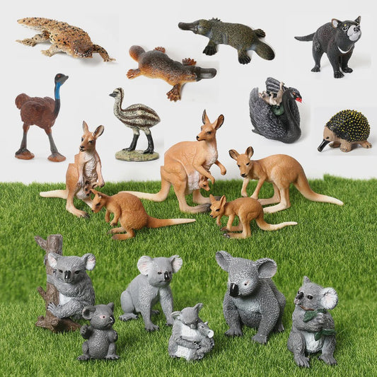 Realistische Australische Dieren Figuren Set: Koala, Kangoeroe, Emu & Meer