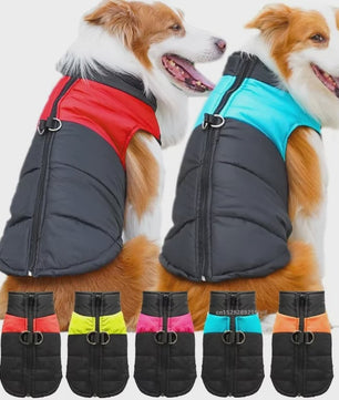 Waterdichte en Warme Hondenkleding Winterjas Vest Gevoerd met Rits voor Kleine tot Grote Honden