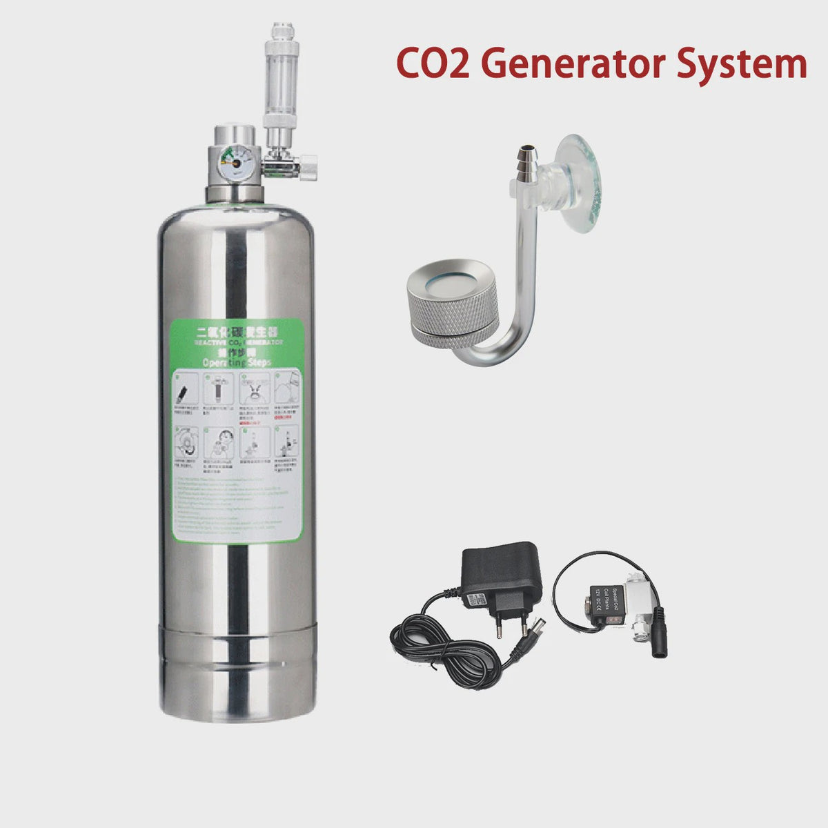 Roestvrijstalen Aquarium CO2 Generator Systeem Kit voor Plantengroei