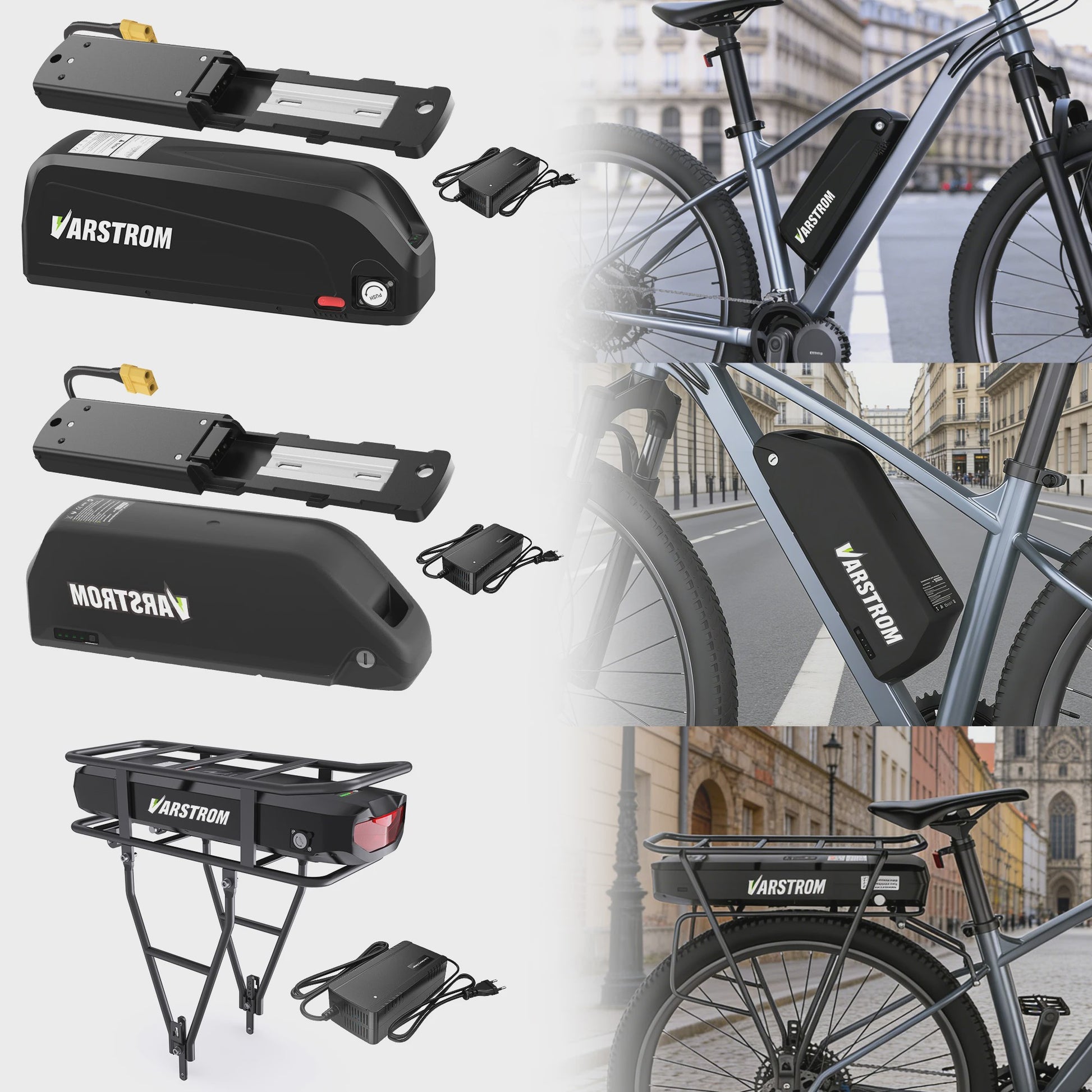 Varstrom E-bike Batterij 36V/48V/52V - 20Ah/30Ah - Hailong - Lithium Ion
