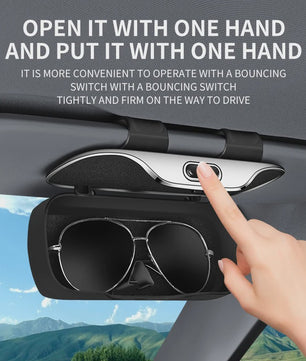 Multifunctionele Zonnebrilhouder & Brillenkoker voor Auto - Veilig Opbergen op de Zonneklep