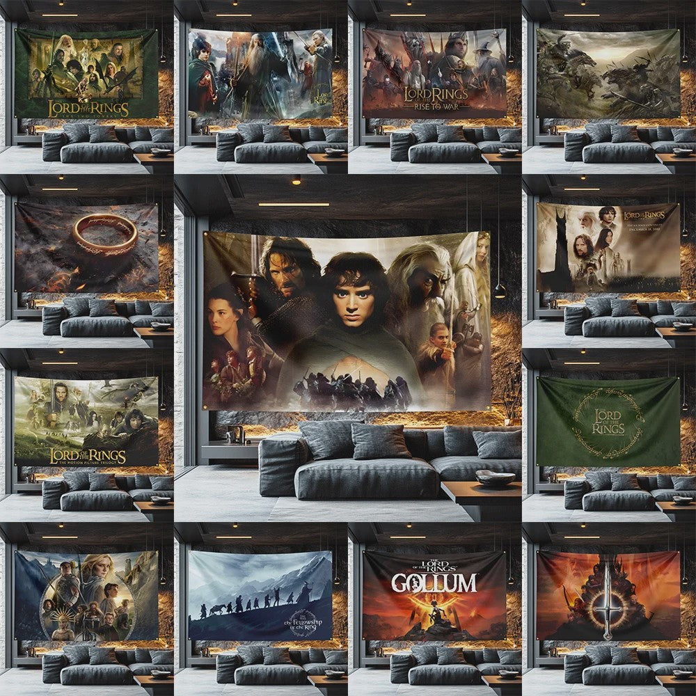 The Lord of the Rings Vlag 3x5 FT - Polyester Decoratie Banner voor Man Cave, Filmfan Cadeau