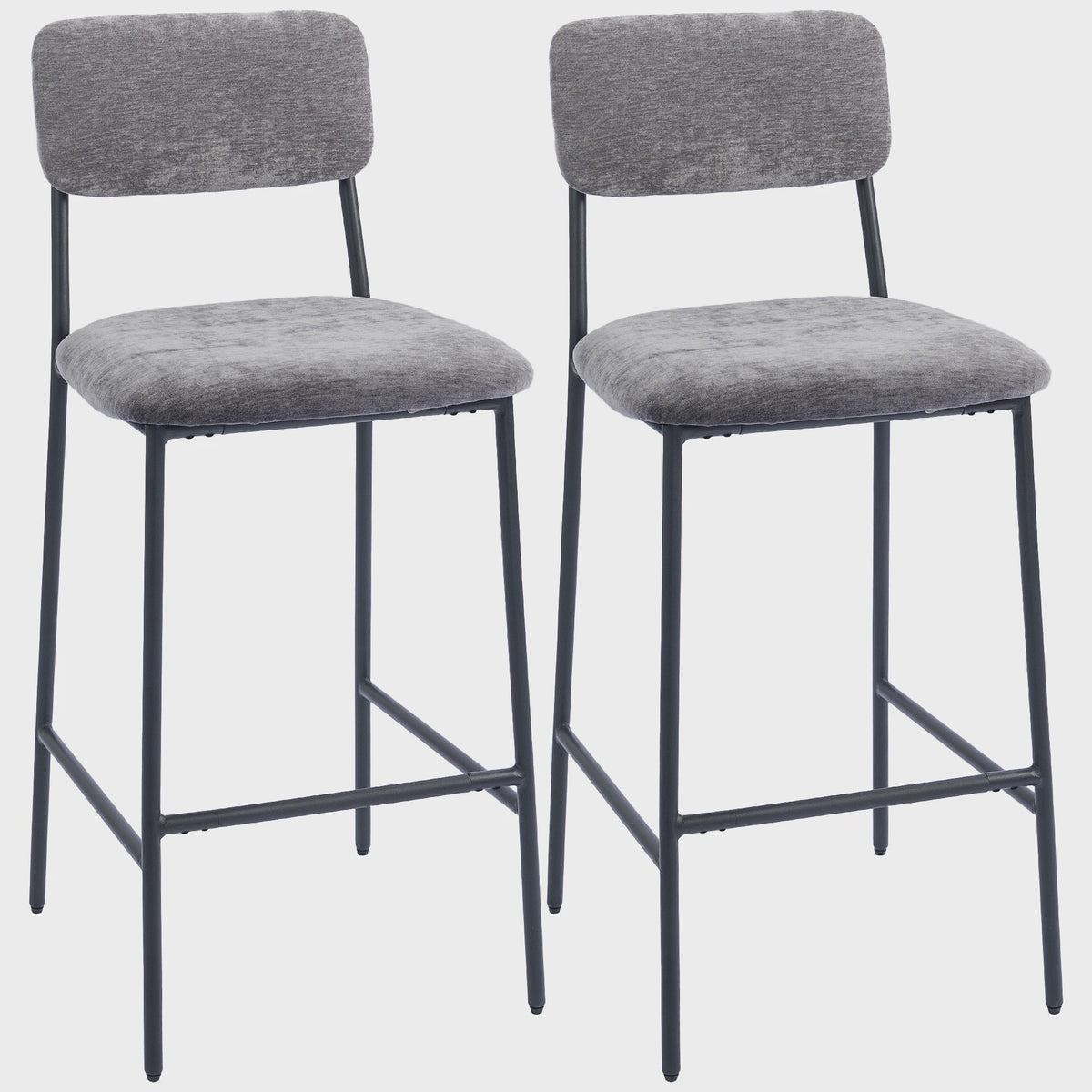 Set van 2 Luxe Barkerstoelen in Chenille Stof - Comfortabel en Stijlvol