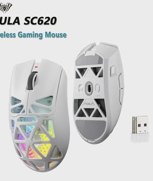 AULA SC620 Gaming Muis - Tri-Mode Connectiviteit (Wired/BT/2.4G), Lichtgewicht, 12000 DPI, PAW3311 Sensor