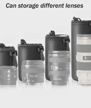 Waterdichte Cameralens Tas met Trekkoord en Haak - Bescherming voor DSLR Lenzen