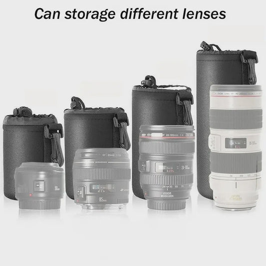 Waterdichte Cameralens Tas met Trekkoord en Haak - Bescherming voor DSLR Lenzen