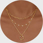 Gelaagde Kettingen Set Dames - 14K Goudkleurig & Zilverkleurig - Stapelbaar met Hanger