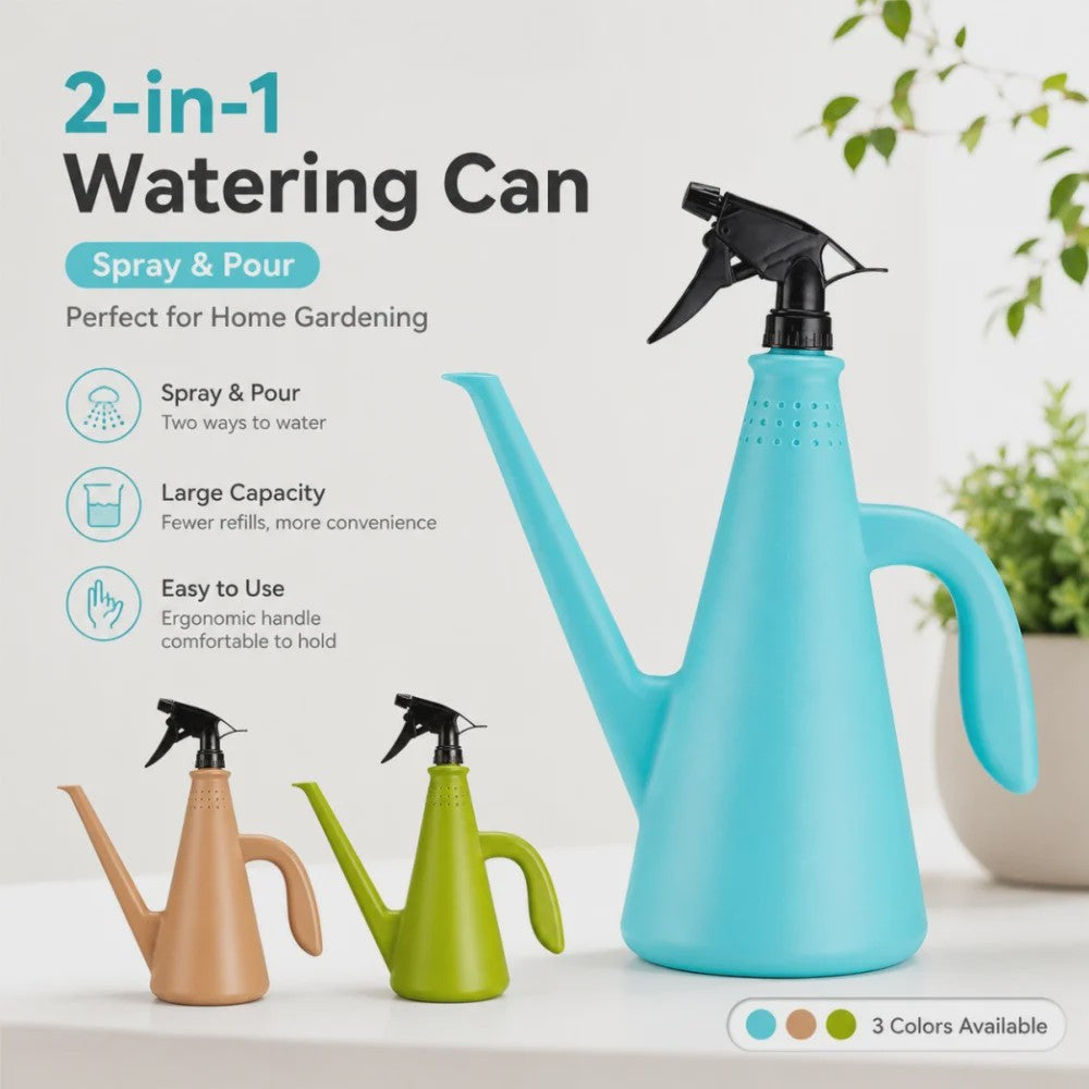 Dubbele Functie Gieter met Sprayfunctie - Ergonomisch Ontwerp