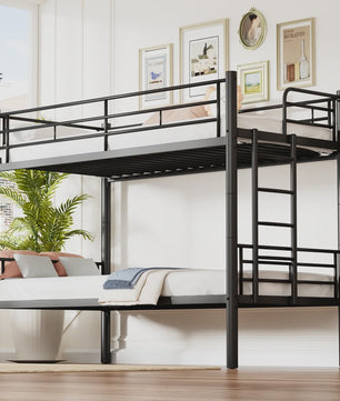 Stapelbed Kinderen 90x200cm - Veilig, Omvormbaar tot 2 Enkele Bedden met Ladder