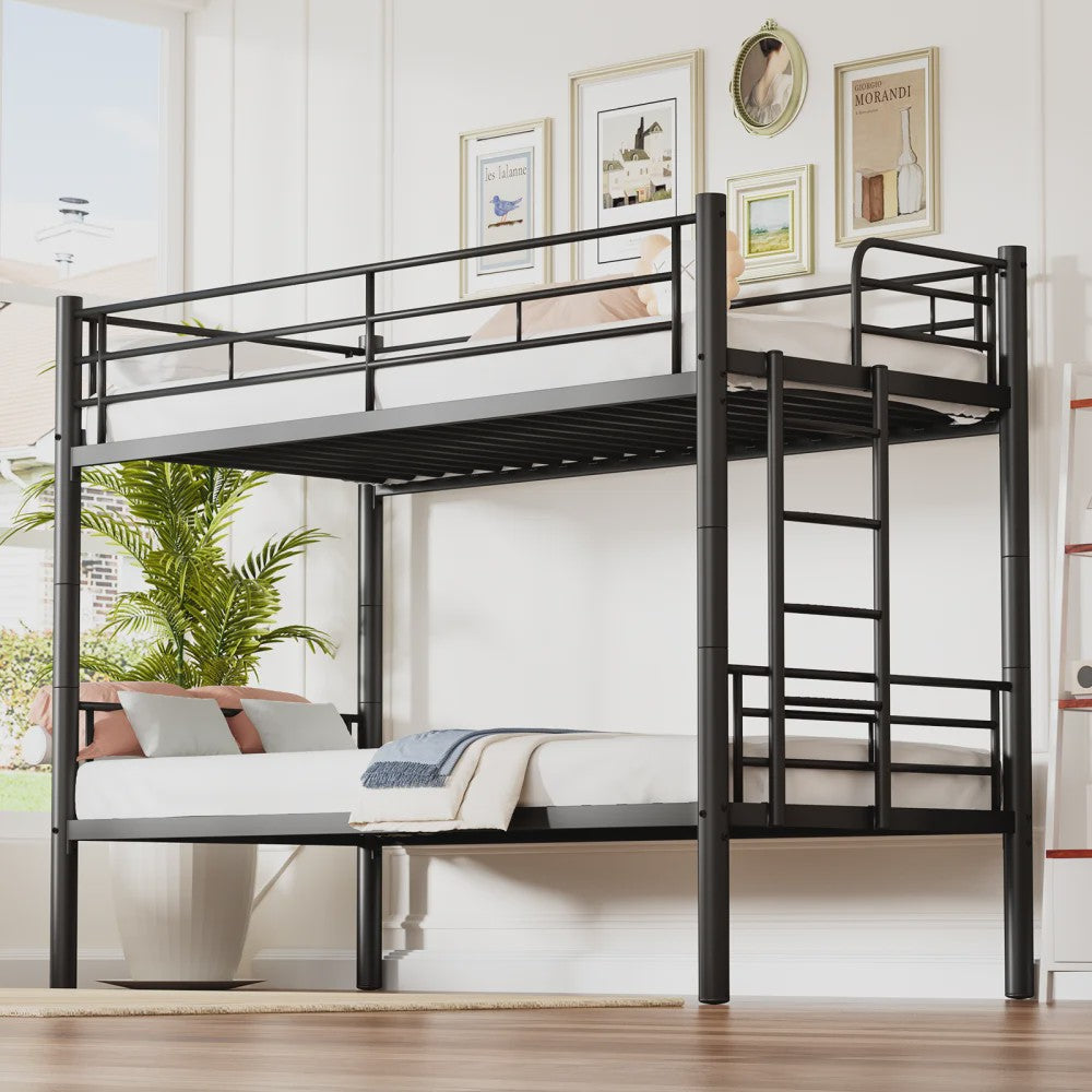 Stapelbed Kinderen 90x200cm - Veilig, Omvormbaar tot 2 Enkele Bedden met Ladder