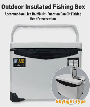 Robuuste Koelbox Visbox Outdoor - Diverse Maten 10L t/m 48L met Draaggreep & Luchtgaten