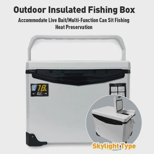 Robuuste Koelbox Visbox Outdoor - Diverse Maten 10L t/m 48L met Draaggreep & Luchtgaten
