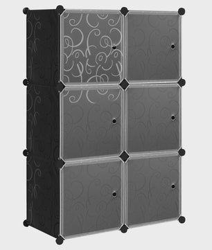 Stapelbare Schoenenkast met 6 Deuren - Modulaire Opbergboxen