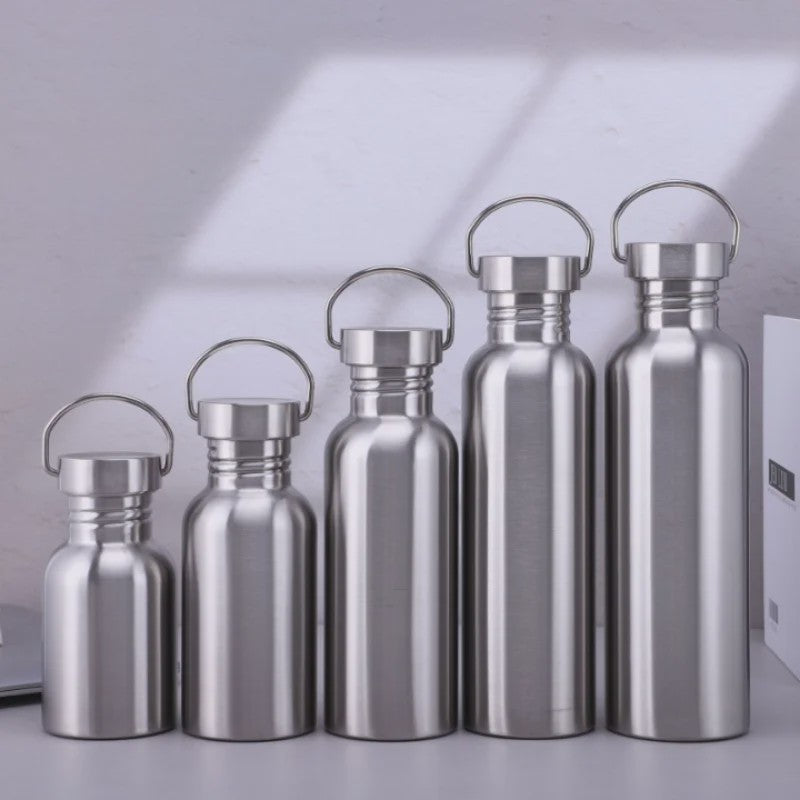 RVS Waterfles 500/750/1000ml - Duurzame Sportfles met Grote Opening