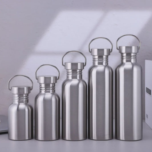 RVS Waterfles 500/750/1000ml - Duurzame Sportfles met Grote Opening