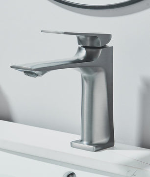 Moderne Wastafelkraan Messing - Enkel Hendel Mixer - Warm & Koud Water