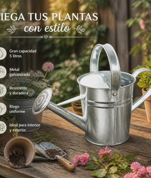 Vintage Gietijzeren Gieter - 2.3L & 5L - Roestvrij & Stijlvol voor Binnen & Buiten Tuinplanten