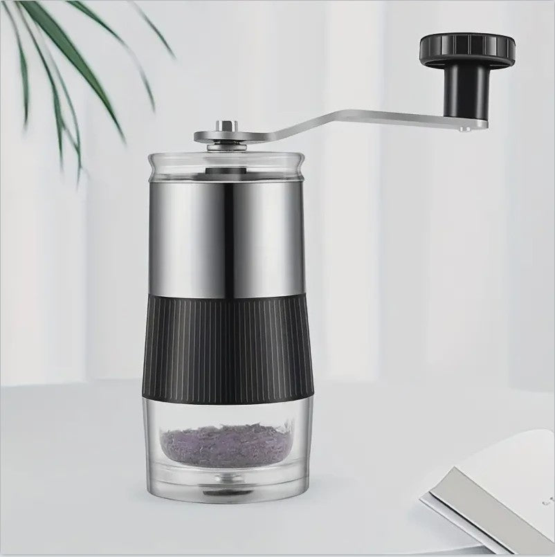 Handmatige Koffiemolen RVS met Keramische Kern - Compact & Visueel