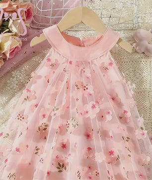 Roze Bloemen Jurk Baby Meisje Zomer - Mouwloos & Lieflijk