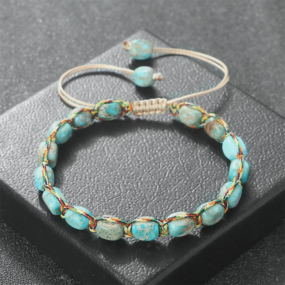 Verstelbare Emperor Stone Kralen Armband - Natuursteen Bangle voor Dames & Heren