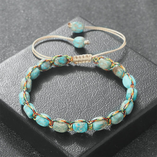 Verstelbare Emperor Stone Kralen Armband - Natuursteen Bangle voor Dames & Heren