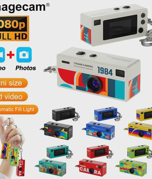 Retro Mini Digitale Camera Sleutelhanger - 1080P HD Video & Foto met Geheugenkaart Ondersteuning