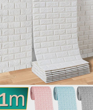 3D Baksteen Behang - Zelfklevend, Waterdicht & Makkelijk Aan te Brengen (70cm x 1m)