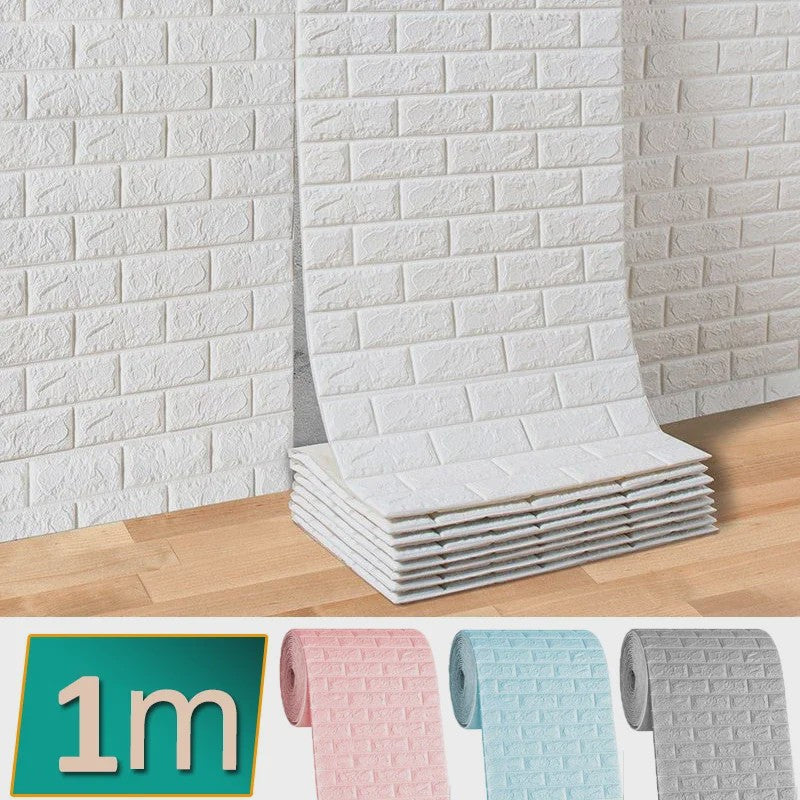 3D Baksteen Behang - Zelfklevend, Waterdicht & Makkelijk Aan te Brengen (70cm x 1m)