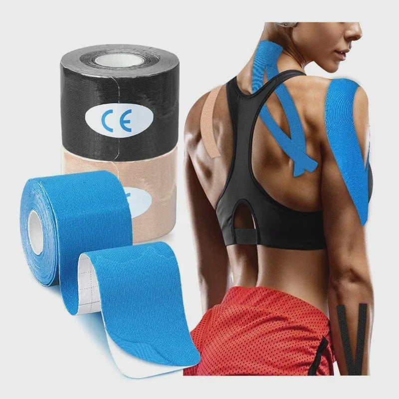 Elastische Kinesiologie Tape voor Spierondersteuning, Pijnverlichting en Sportherstel