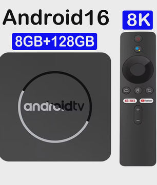 Android TV Box Q10: 8K Ultra HD Media Player met Dual Band WiFi & Google Voice Assistant