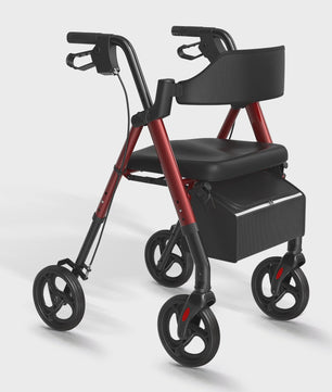 MaiDeSiTe Inklapbare Rollator met Zitje en Grote 8-inch Wielen - Duurzaam Aluminium