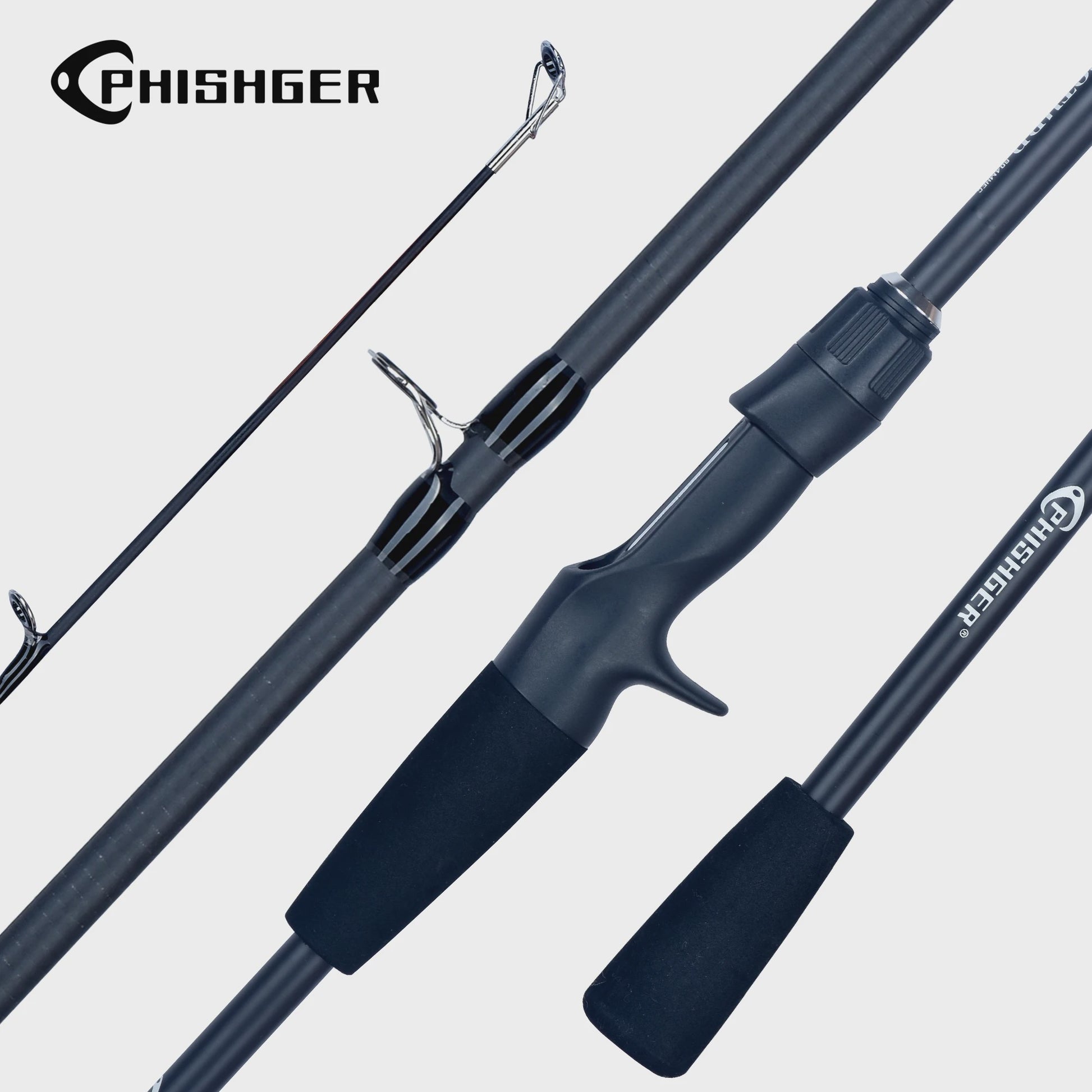 PHISHGER Carbon Reishengel - Spinning & Baitcasting - Ultralicht 5-30g - Snel Actie