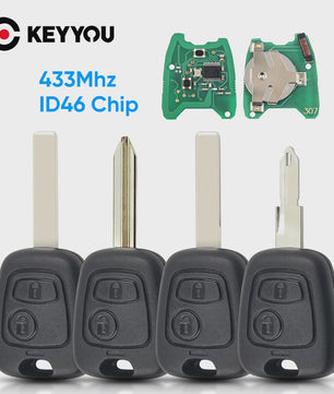 Afstandsbediening Autosleutel 433MHz ID46 Chip voor Peugeot & Citroen