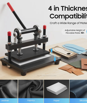 Handmatige Leer Snijmachine - 2 Ton Kracht voor DIY Leerbewerking