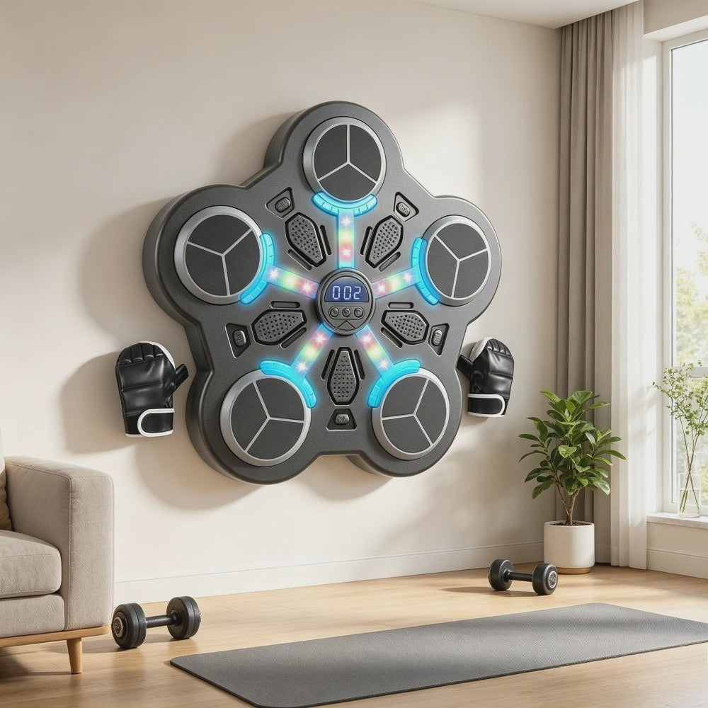 Slimme Muziek Bokszak Trainer - Wandmontage Zonder Boren - Fitness & Krachtraining voor Thuis