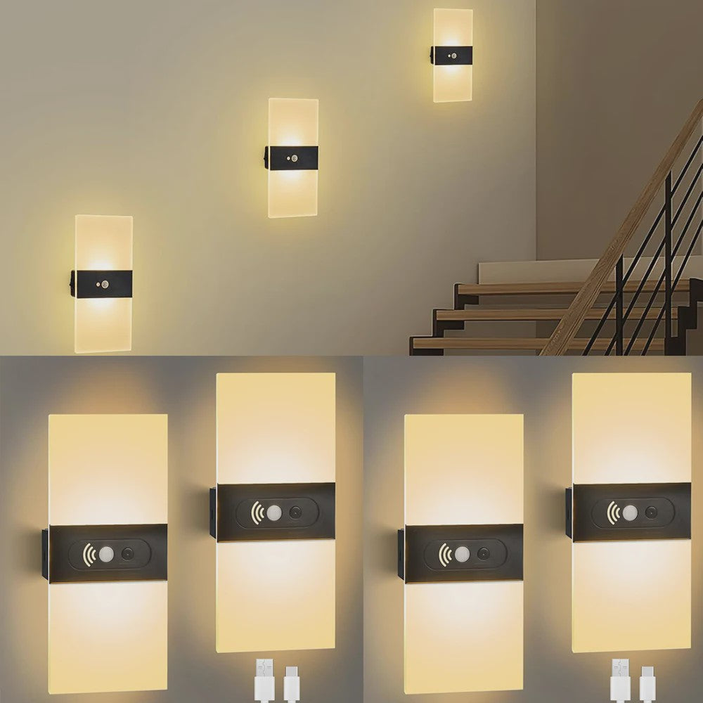 LED Wandlamp met Bewegingssensor en Oplaadbare Batterij - Sfeervolle Nachtverlichting