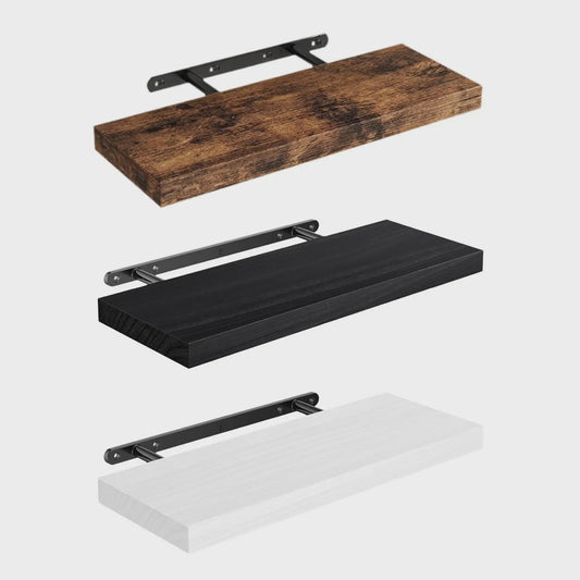 Drijvende Wandplank - Stevig & Decoratief met Onzichtbare Beugel voor Woonkamer, Keuken, Badkamer