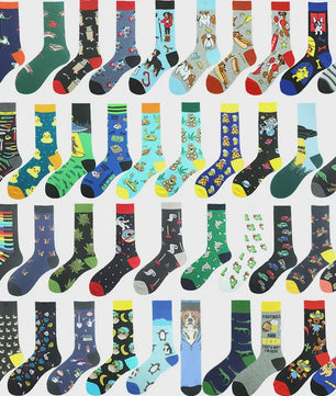 Unisex Happy Socks met Vrolijke Ontwerpen: Dinosaurus, Alien, Haai & Meer