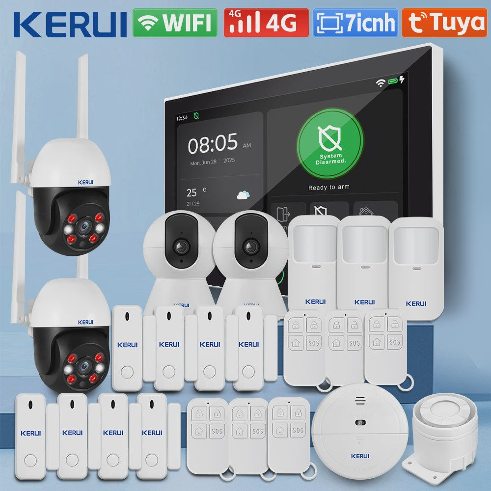 KERUI G70 Tuya Smart Home Alarm Systeem met 7-inch Touchscreen & WiFi+4G