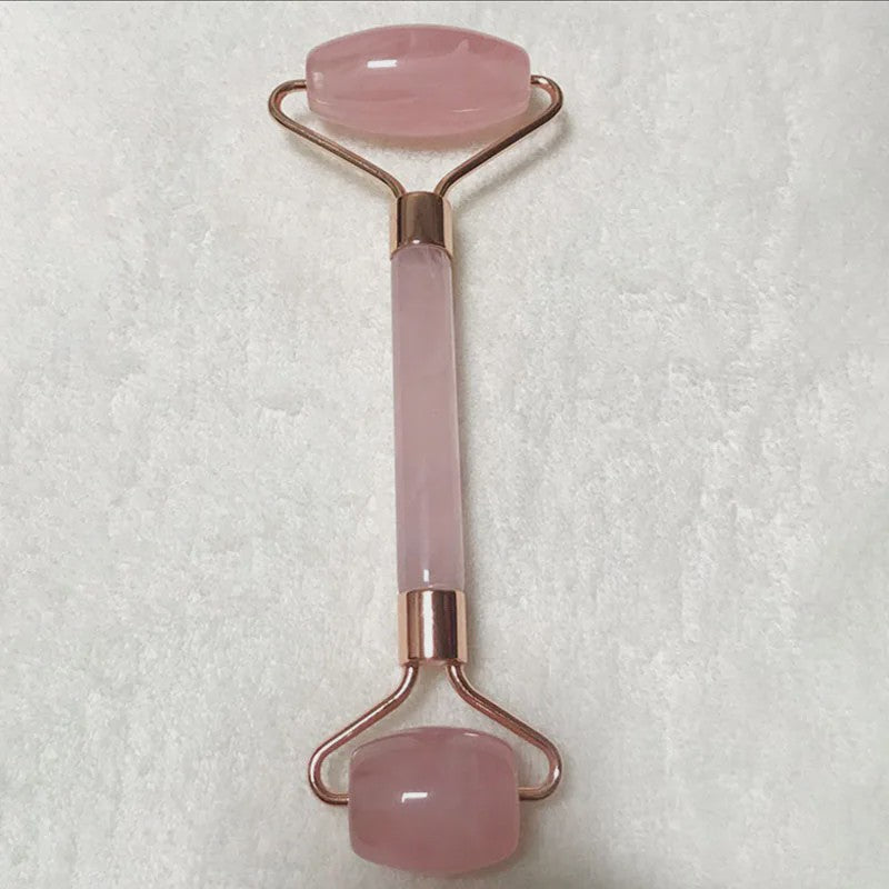 Roze Jade Roller & Gua Sha Set - Gezichtsmassage voor Rimpels en Wallen