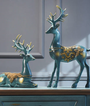 Nordic Hertenkop Resin Beeld - Stijlvolle Woondecoratie & Moderne Sculptuur