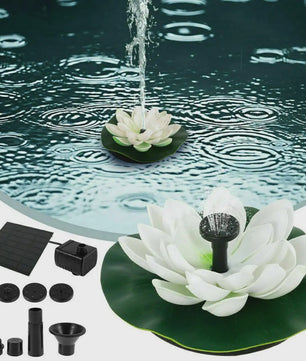 Mini Lotus Solar Fontein - Drijvende Waterval Decoratie voor Tuin & Vogelbad
