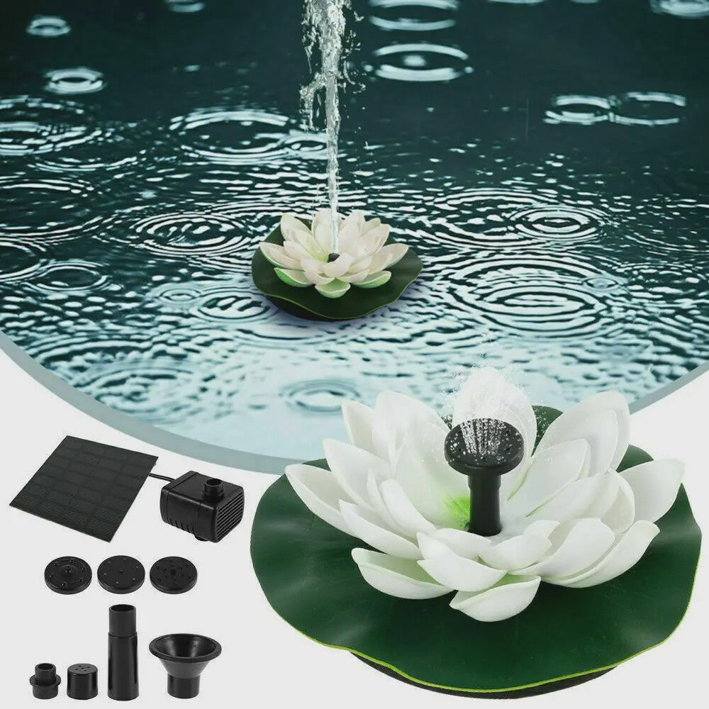 Mini Lotus Solar Fontein - Drijvende Waterval Decoratie voor Tuin & Vogelbad