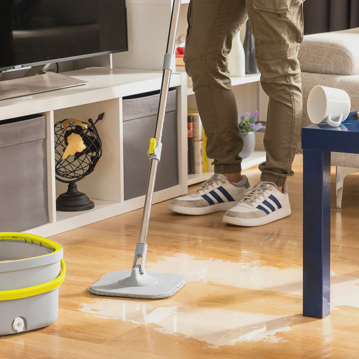 Zelfreinigende Dweil met Scheidingssysteem Emmer - Hygiënisch en Efficiënt Schoonmaken