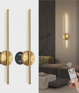 Draadloze Wandlamp Zwart/Goud - Magnetisch Oplaadbaar & Dimbaar
