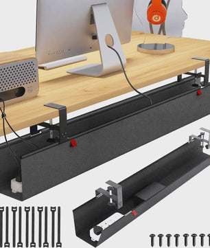 90cm Kabelgoot Onder Bureau - Kabelmanagement Tray voor Thuis- en Kantoorwerkplekken
