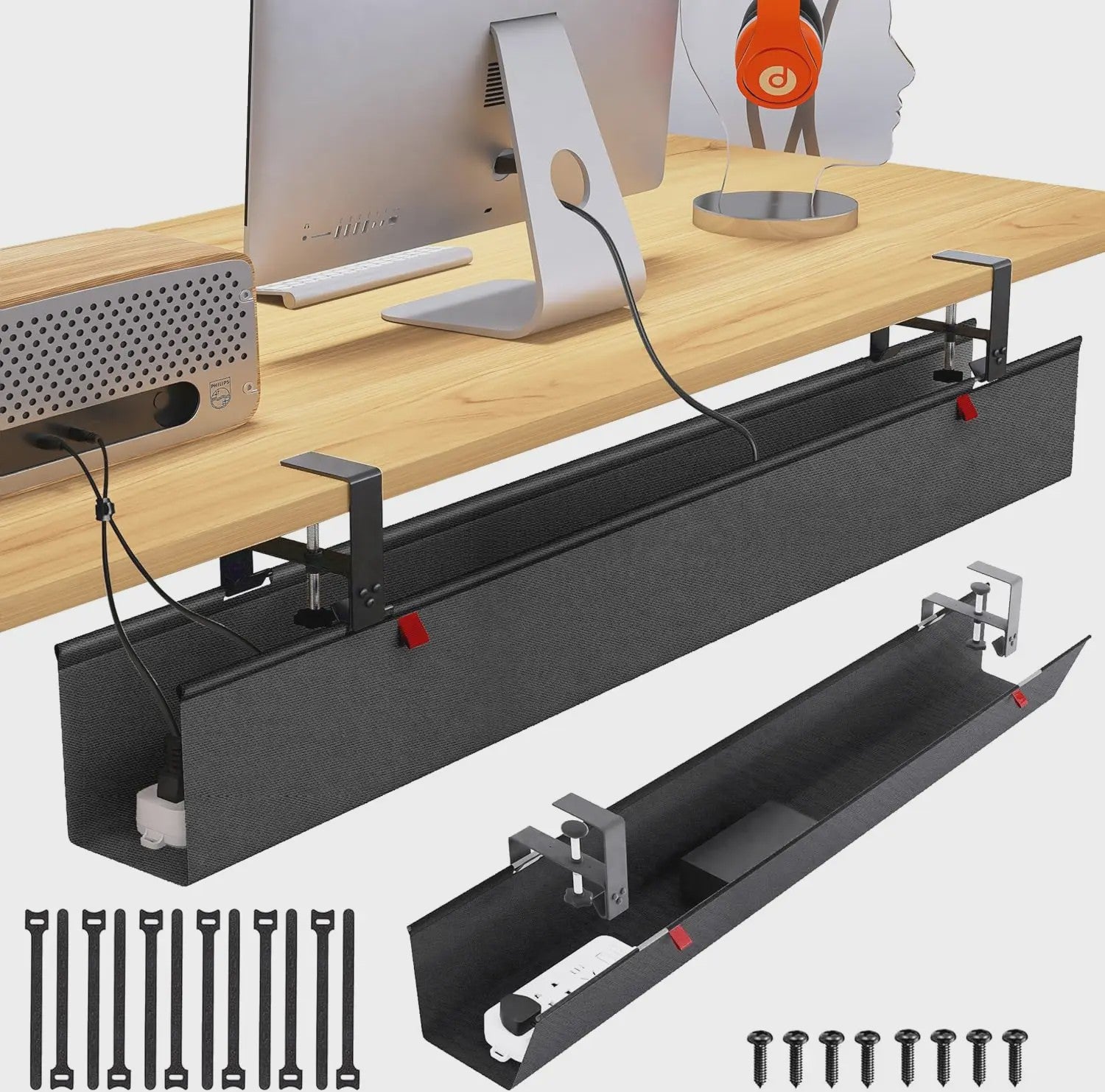 90cm Kabelgoot Onder Bureau - Kabelmanagement Tray voor Thuis- en Kantoorwerkplekken